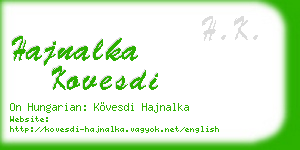 hajnalka kovesdi business card